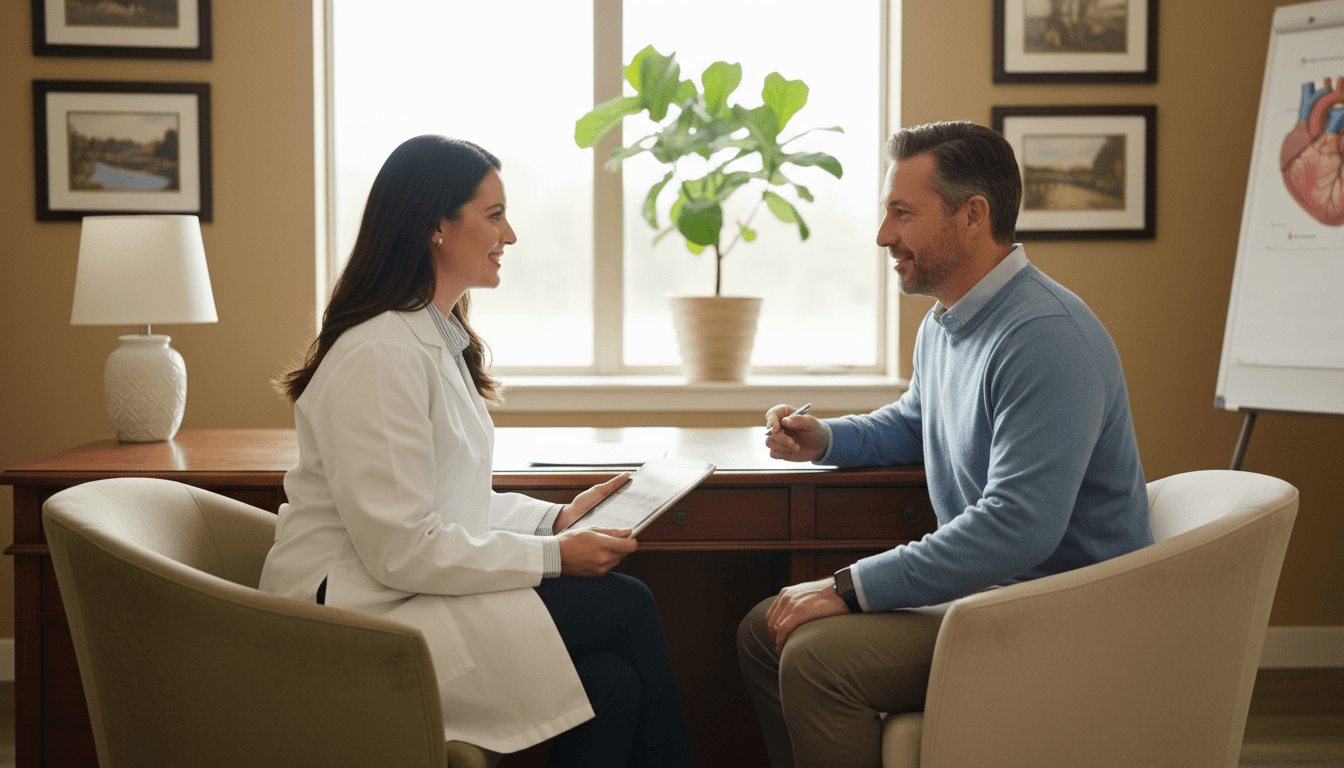 One-on-one patient consultation in a comfortable, professional medical setting