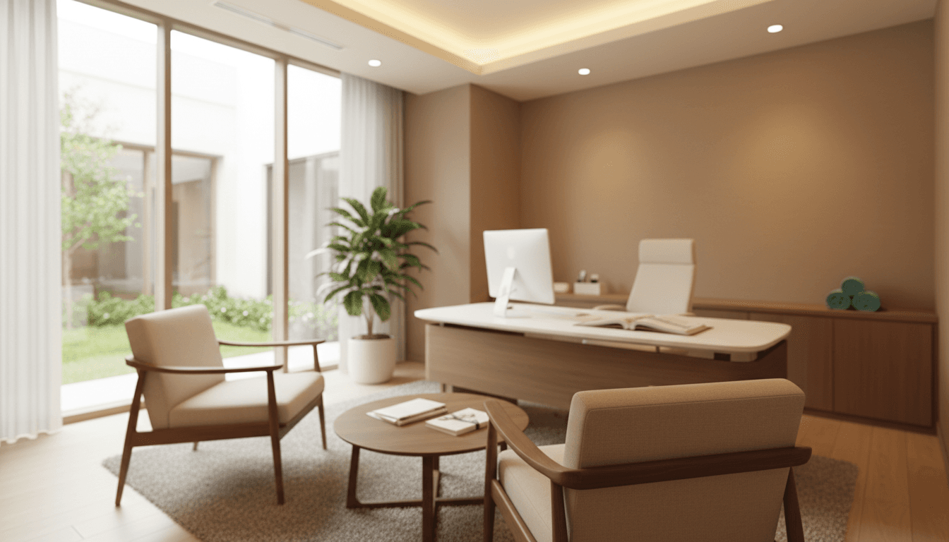 Private consultation room for international patient consultations